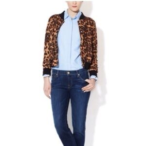FOREVER 21 VARSITY LEOPARD JACKET